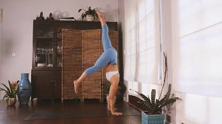 How to Handstand Kicking Up⎢Practice Yoga with Briohny Smyth [upl. by Lainey]