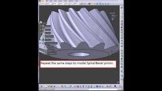 3D Spiral Bevel gear modeling in CATIA V5 Tutorial [upl. by Baese]