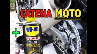 PULIZIA TOTALE CATENA MOTO  WD 40  Guida Definitiva [upl. by Dunning454]