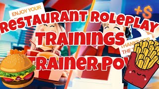 Restaurant Roleplay Training  MR POV Roblox [upl. by Longwood384]