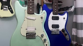 Fender DuoSonic HS VS Squier Bullet Mustang HH [upl. by Sualkin]