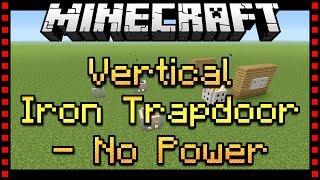 How to make a vertical Iron Trapdoor in Minecraft without constant redstone  Iron Trapdoor Tutorial [upl. by Dnalyar]