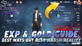 Solo Leveling Arise  Best ways to gain EXP amp Gold but also the HARSH TRUTH behind the systems [upl. by Chil]