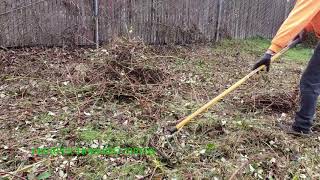 Quick amp Easy Method to Clean up Thorny Yard Debri Grass amp Leaf Piles [upl. by Eliseo47]