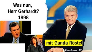 quotWas nun Herr Gerhardtquot Gast Gunda Röstel ZDFSendung mit Klaus Bresser und Thomas Bellut 1998 [upl. by Airrat]