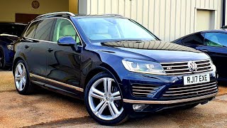 High Spec 2017 VW Touareg 30 TDI R Line Plus Review  With air suspension [upl. by Alyehc]