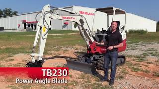 Takeuchi TB230 Angle Blade [upl. by Akirahs605]