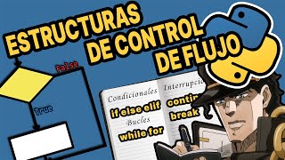 Estructuras de Control de Flujo en Python if else elif while for break continue [upl. by Enyawud]