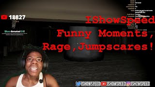 IShowSpeed RAGE FUNNY Moments JUMPSCARES Compilation 4k [upl. by Rekab]