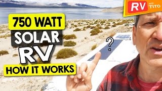 HOW WE USE SOLAR for RV POWER OFF THE GRID  Full DIY System Tour [upl. by Nosyarg263]