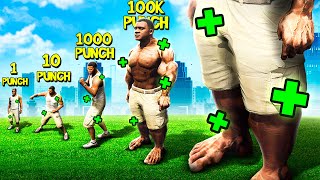 Every PUNCH is 1 STRENGTH In GTA 5 [upl. by Ram]