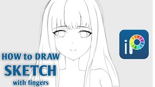 【Ibis Paint X】Tutorial and Tips Drawing Sketch with Fingers [upl. by Hanikas410]