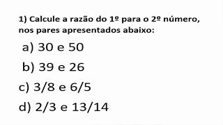 Razão e Proporção  Definição e Exercícios [upl. by Odama567]