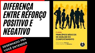 Diferença entre reforço positivo e negativo  desenhado e com exemplos claros [upl. by Dwinnell83]