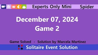 Experts Only Mini Game 2  December 7 2024 Event  Spider [upl. by Scales]