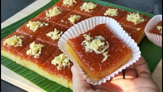 CASSAVA CAKE BARS  3 INGREDIENTS ONLY  EASY CASSAVA CAKE RECIPE [upl. by Eerat505]