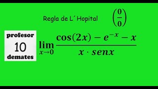 limites regla de L´Hopital 9 [upl. by Aronow]