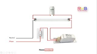 tube light circuit wiring diagram [upl. by Naimaj]