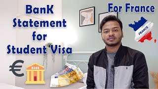 Everything About Bank Statement for Student Visa in France  Higher Study in France from Bangladesh [upl. by Eanore]