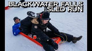 Blackwater Falls State Park Sled Run  Sledding 2020 [upl. by Leinaj]