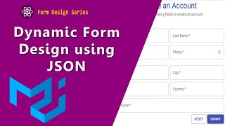 Create Dynamic Form using JSON with Material UI  ReactJS [upl. by Errot]