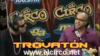 Tiraera en el Trovaton Nicky Jam vs Ricky Villanueva en El Circo de La Mega [upl. by Haissem]