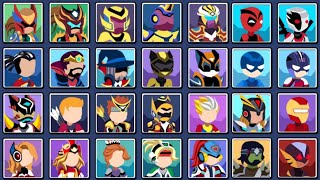 Stickman Fighter Infinity All Characters Unlocked Gameplay iOSAndroid Lucifernani [upl. by Garneau]