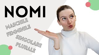 I NOMI maschile femminile singolare plurale  NOMI VARIABILI in italiano with Subs [upl. by Eramal]