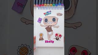 🌈diy sticker🌈 댄디의 세계 “쉘리“ dandy’s world ”shelly ” diy sticker sticker [upl. by Aimit]