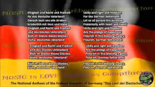 Germany National Anthem with music vocal and lyrics German wEnglish Translation [upl. by Kina379]