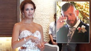 Deaf Man Bursts Into Tears When BrideToBe Signs Wedding Song [upl. by Lanevuj]