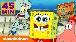 SpongeBob  45 minuten Goo Lagoon plezier  Nickelodeon Nederlands [upl. by Haag234]