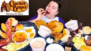 Cracker Barrel • Southern Breakfast Feast • MUKBANG [upl. by Tonneson713]