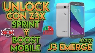 UNLOCK J3 EMERGE BOOST J327P CON Z3X  BY SILVER CR [upl. by Akemahc715]