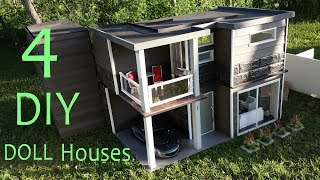 4 DIY Doll Houses [upl. by Hamaso]