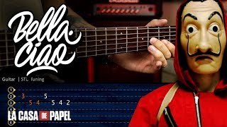 BELLA CIAO  La Casa de Papel Guitar Tutorial TABS  Guitarra Cover Christianvib [upl. by Selry]