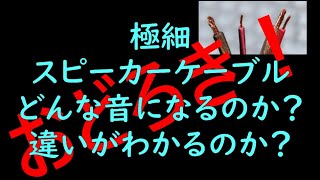 極細スピーカーケーブルはどんな音？ 違いがわかるのか？ [upl. by Dweck822]