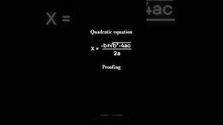 Quadratic equation Class 10th Proofing [upl. by Llemrej]