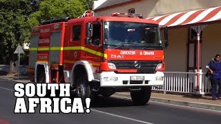 SOUTH AFRICA  Cape Town amp Stellenbosch Fire Trucks responding [upl. by Tony]