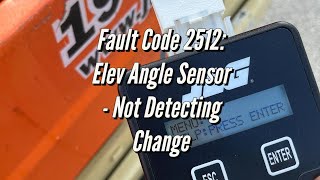 Fault Code 2512 Elev Angle Sensor  Not Detecting Change  JLG Electric Scissor Lift [upl. by Aleyam]