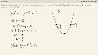 Zadanie  funkcja kwadratowa [upl. by Matthaus434]