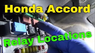 Honda Accord Relay Locations 20032007 [upl. by Erodisi]