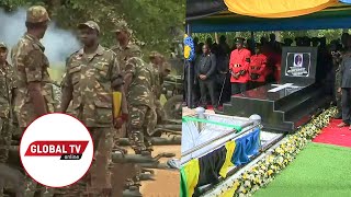 MAZISHI YA MAGUFULI TAZAMA MIZINGA 21 YA HESHIMA ILIYOPIGWA KABURINI KWAKE [upl. by Arakal281]