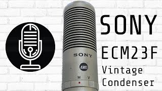 Sony ECM23F  Vintage Condenser Microphone  Test  Review [upl. by Ynatsed]