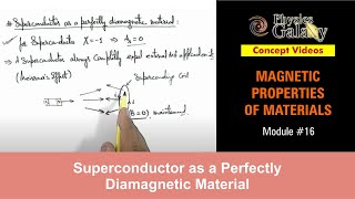 Class 12 Physics  Magnetic Properties  16 Superconductor as Perfectly Diamagnetic Material [upl. by Atterual]