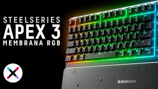 MEMBRANÓWKA LEPSZA OD MECHANIKA  Test recenzja SteelSeries Apex 3  membranowej klawiatury z RGB [upl. by Beaner]