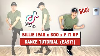 BILLIE JEAN REMIX TIKTOK DANCE TUTORIAL  BILLIE JEAN x BOO x F IT UP [upl. by Teerpnam]