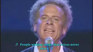 Art Garfunkel The Sound Of Silence Lyrics [upl. by Fulmis]