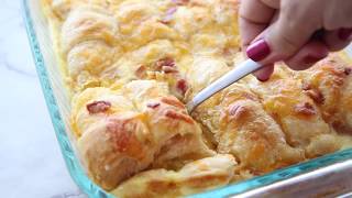 How to Make Cheesy Egg Crescent Roll Casserole [upl. by Ariahaj]