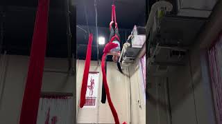 Aerial Silks Cross Back and Straddle to Knee Belay [upl. by Odicalp810]